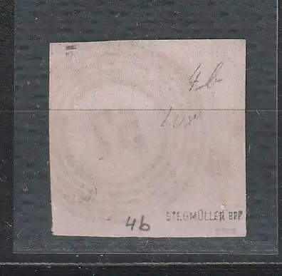 Baden Nr. 4b, Nummernstempel 57, geprüft Stegmller BPP