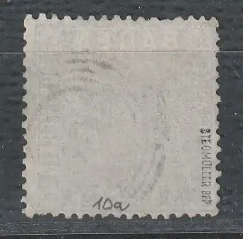 Baden Nr. 10a, Nummernstempel 8, geprüft Stegmüller BPP