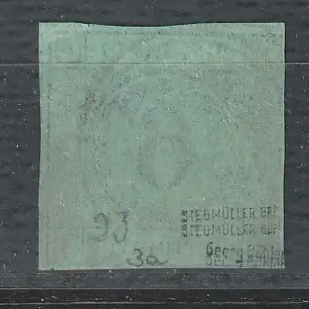 Baden Nr. 3a, Nummernstempel 95, geprüft Stegmüller BPP