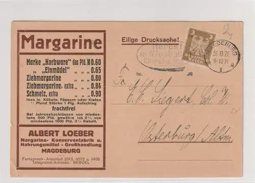 Reklamekarte: "Margarine..", Magdeburg