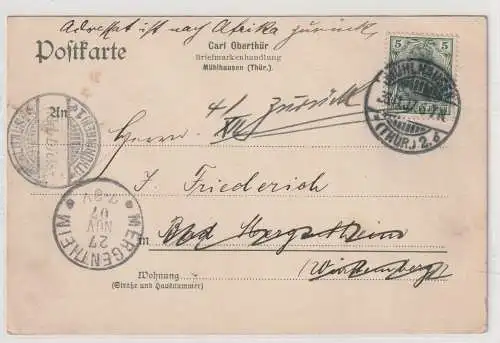 Reklamekarte: "Universal-Briefmarkenalben", Mühlhausen