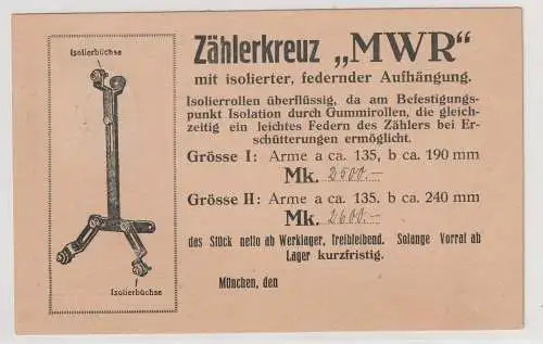 Reklamekarte: "Zählerkreuz MWR", Rosenheim