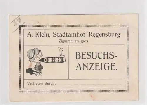 Reklamekarte "Zigarren en gros", Regensburg