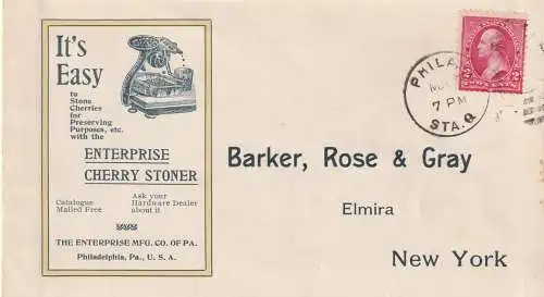 USA: Reklameumschlag (cover with advertising), Philad. 1897