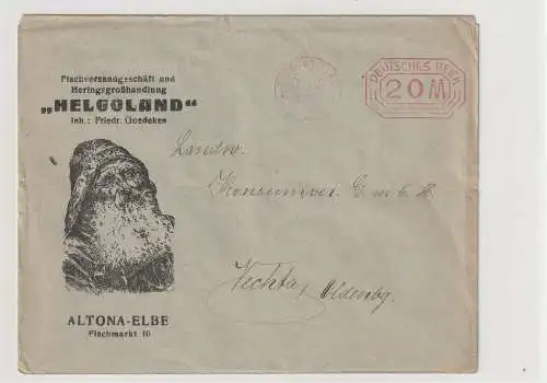 Reklameumschlag Heringsgroßhandlung, Altona