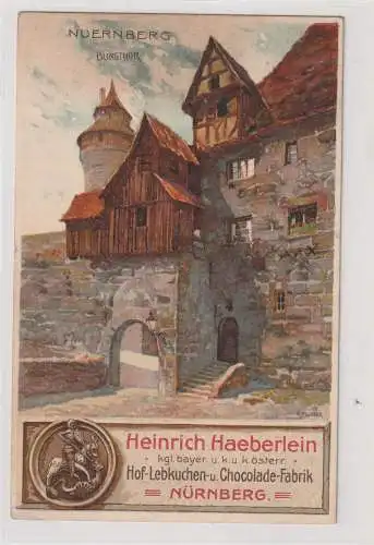 Reklamekarte Lebkuchen- und Schokoladenfabrik, Nürnberg