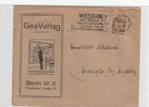 Reklameumschlag Landkartenverlag Gea, Berlin