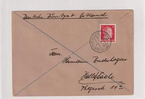 Ostland. Dienstbrief mit Nr. 20