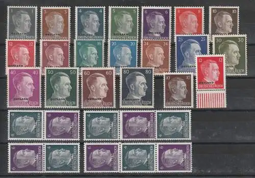 Ostland komplett 1 - 20 plus Zusammendrucke, ** (MNH)