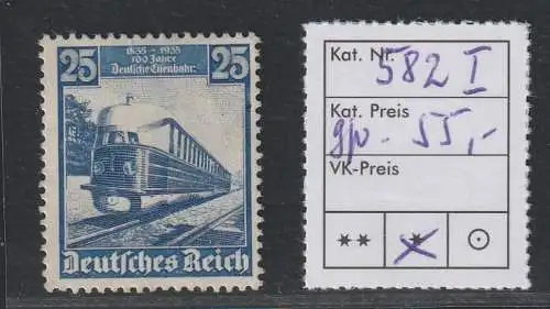 DR: Eisenbahn-Marke mit PF I, ungebraucht, geprüft