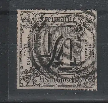 Thurn&Taxis: Nr. 45, Nrn.-Stempel 281 (Arnstadt), Befund Sem BPP