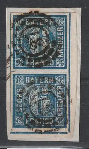 Bayern Nr. 10a im Paar aus der Bogenecke; Spl. 37,  Befund Sem 