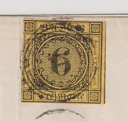 Baden Nr. 7 auf kompl. Briefhülle ab Heidelberg 1856