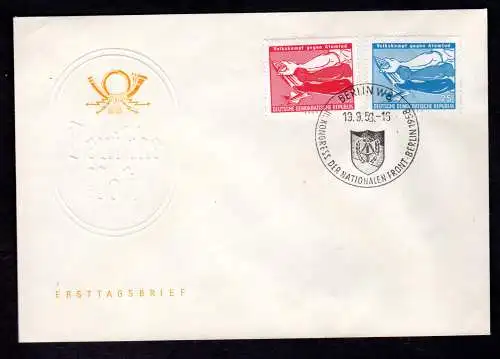 DDR Mi.-Nr. 655-6 (Atomtod) auf FDC