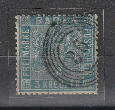 Baden Nr. 10 a mit zentr. Nrnstempel 36 (Emmendingen), geprüft 