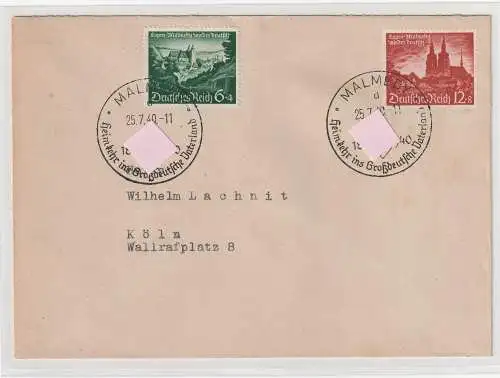 DR: Eupen/Malmedy-Ausgabe als Ersttagsbrief (FDC)