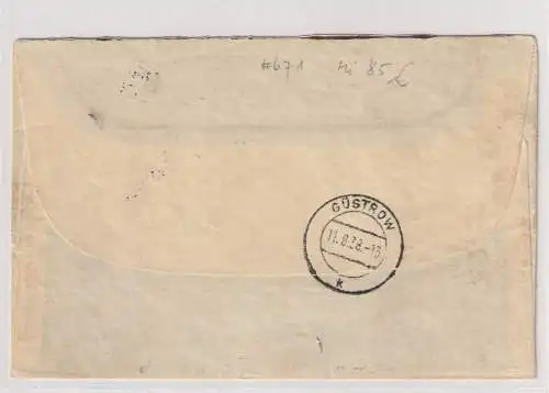 DR: "Braunes Band" 1938, als Einschreiben gelaufen