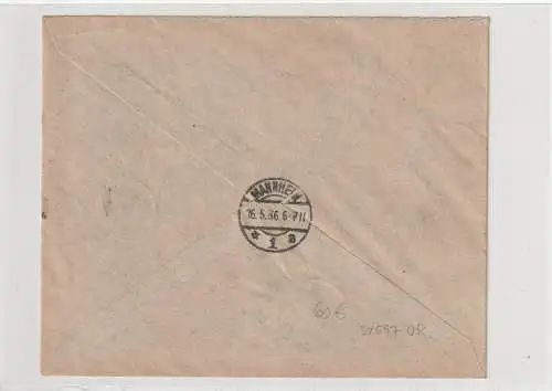 Volkstrachten 40 Pfg. 3x mit Oberrand auf R-Brief