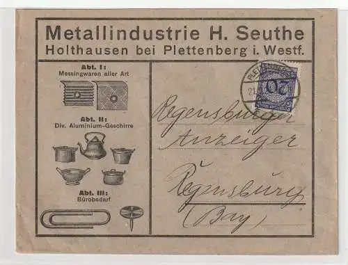 Reklameumschlag Metallindustrie Seuthe, Holthausen