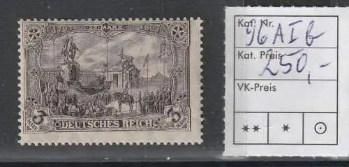 DR: Nr. 96 in Variante A I b,  postfrisch (MNH), bestgeprüft 