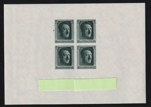 DR: Hitlerblock geschnitten, postfrisch ** (MNH), geprüft