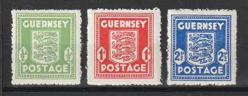 Guernsey, Freimarken 1 - 3, ** (MNH)