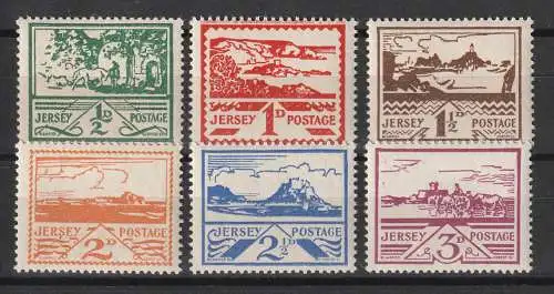 Jersey, Freimarken 3 - 8, ** (MNH)