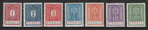 Besetzg. Serbien, 2. Portomarkensatz, ** (MNH)