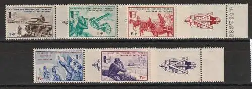 Besetzg. Frankreich: Legionärssatz mit Zierfeld, ** (MNH)