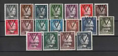 Generalgouvernement: Freimarkensatz 1 - 13 vom OR, ** (MNH)