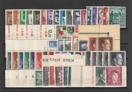 Generalgouvernement: komplett von 40 - 125, ** (MNH)