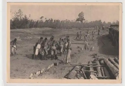 Feldpost1942; Fotokarte Reichsarbeitsdienst im Osten