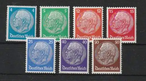 DR: 1. Hindenburgsatz (467-473), postfrisch (MNH)