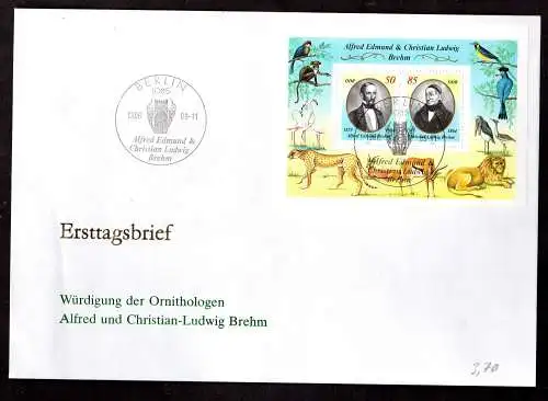 DDR, FDC Block 98 "Gebr. Brehm"