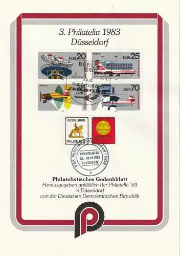 DDR-Gedenkblatt: 3. Philatelia 1983