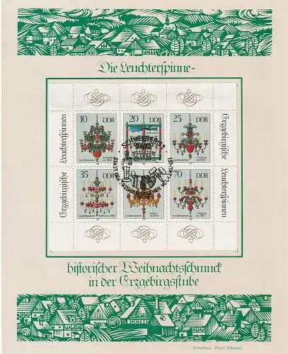 DDR-Gedenkblatt: "Die Leuchterspinne" 1989