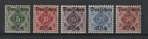 DR: Dienstmarkensatz 52 - 56, ** (MNH)