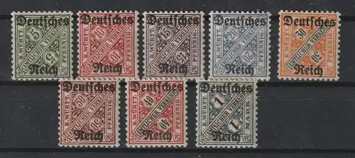 DR: Dienstmarkensatz 57 - 64, ** (MNH)