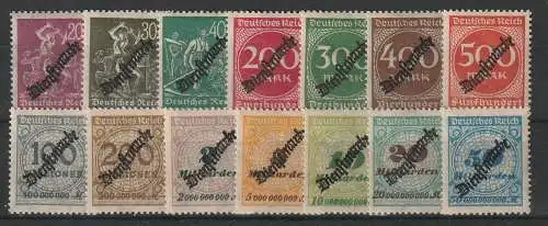 DR: Dienstmarkensatz 75 - 88, ** (MNH)