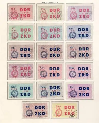 ZKD Laufkontrollzettel 16-30 komplett ungültig gest.