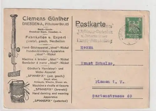 Reklamekarte: Clemens Strickapparate, Dresden