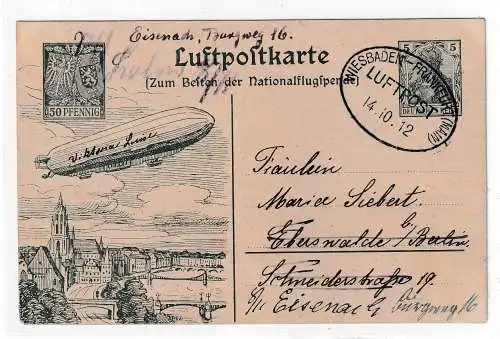 DR: Sonderflugpostkarte SFP1 (Zeppelin), einwandfrei