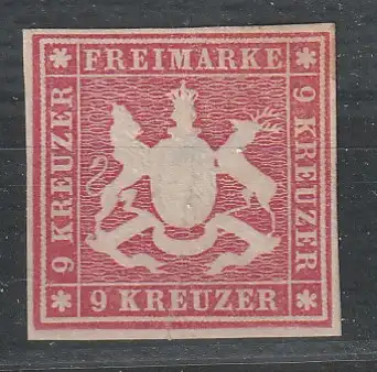 Württemberg: Nr. 14 a, ungebraucht o.G, Kurzbefund Heinrich BPP