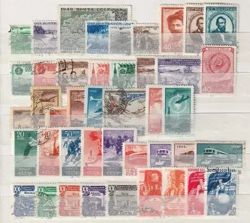 SU: Jahrgang 1949 kompl, gest. ohne Blocks und geschn.