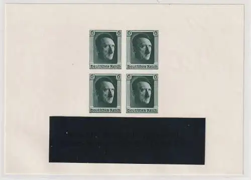 3. Reich: Hitler-Block geschnitten, postfrisch **, bestgeprüft