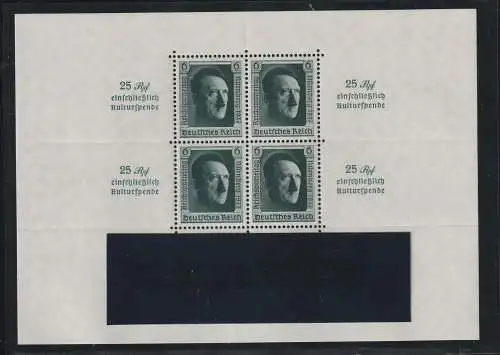 3. Reich: Hitler-Block 11, postfrisch **, bestgeprüft