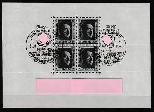 3. Reich: Block 11 (durchstochen; nicht angetrennt), gestempelt