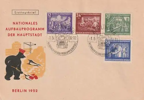 DDR-FDC: Berlin-Aufbau (1952)