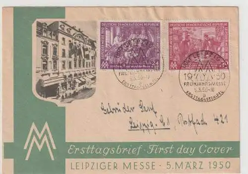 DDR-FDC: Leipziger Frühjahrsmesse (1950)