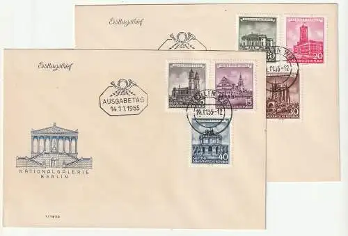 DDR-FDC: Wiederaufbau historischer Gebäude (1955) 